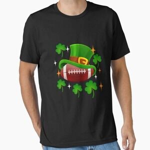 Football St. Patricks Day Leprechaun Shamrock T-Shirt